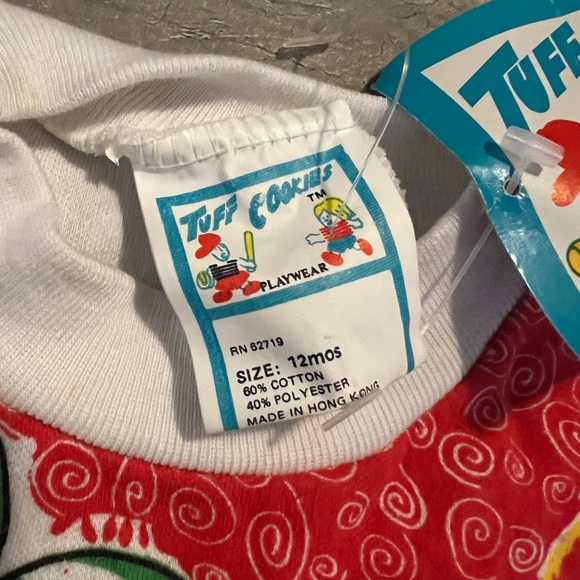 Vintage Tuff Cookies Toddler bear Beach Graphic Tank Top Sz 12 Months Hongkong - Picture 8 of 11